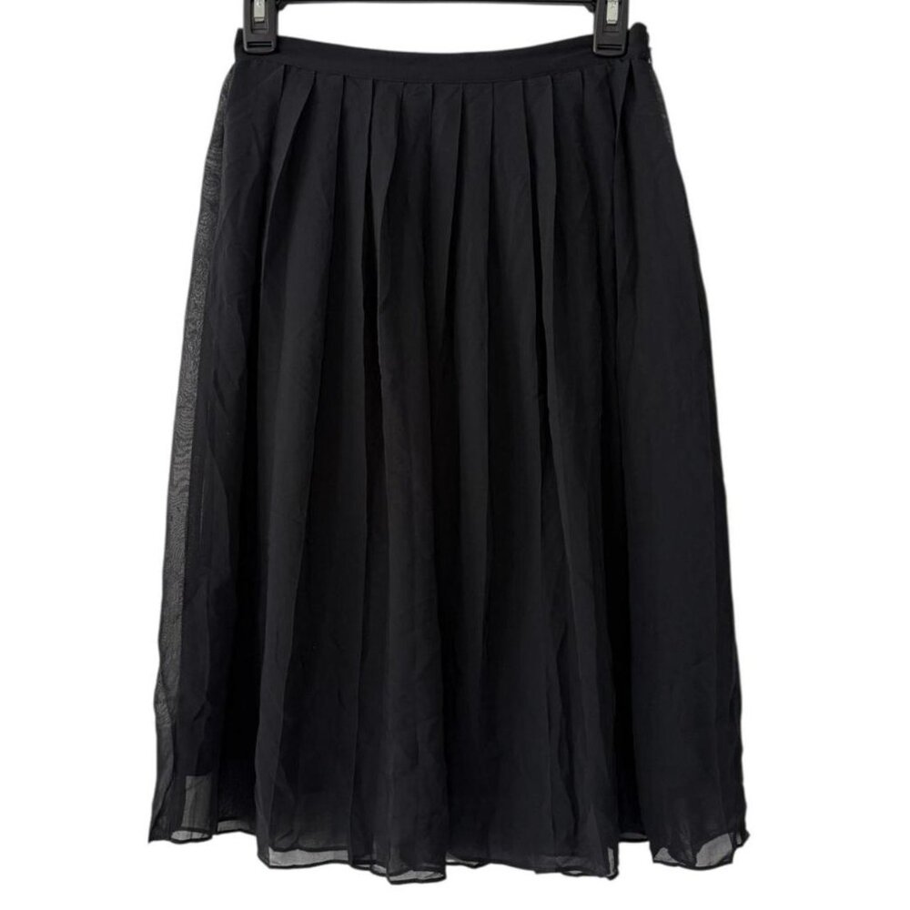 Y2K American‎ Eagle Black Pleated Midi Skirt